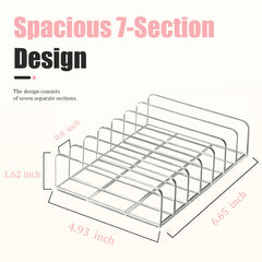 2-pack acrylic makeup storage in-drawer view demonstrates compact, tidy vanity organization.