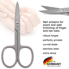 3 Swords Germany case protects the stainless steel nail scissors during travel.