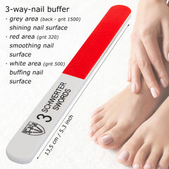 3 Swords Germany sapphire nail file fine grit smooth finish for precise edges