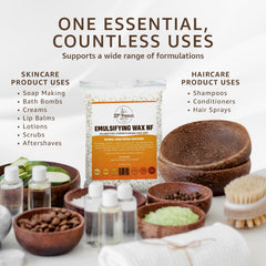 33RD PARALLEL SOAP CO Emulsifying Wax NF para cremas, deja textura sedosa y agradable