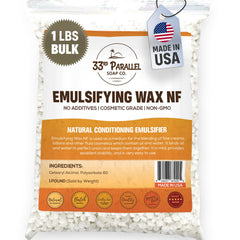33RD PARALLEL SOAP CO Emulsifying Wax NF pastilles para cosméticos, emulsión suave y estable