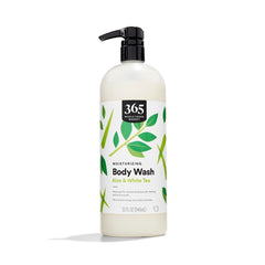 365 by Whole Foods Market body wash bottle pour shows rich moisture for dry skin