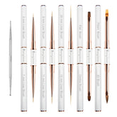 3zorqinron nail art brushes set front view showing portable kit for on-the-go manicures
