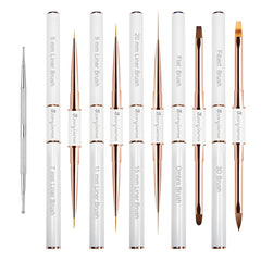3zorqinron nail art brushes set front view showing portable kit for on-the-go manicures