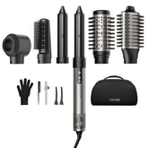 7MAGIC 6-in-1 hair styler with multiple attachments for fast, versatile styling at home.