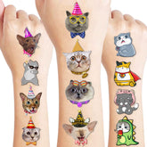 91TATTOOS cat paw pre-cut tattoo sheet for kids party favors.
