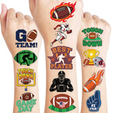 91TATTOOS football pre-cut tattoo sheets for kids at parties