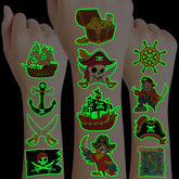 91TATTOOS pirate ship tattoos on sheets offer kid-friendly party fun and easy decorating.