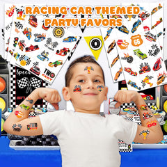 91TATTOOS racing car tattoo sheet 2 offers quick decor options for events.
