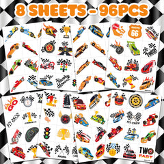 91TATTOOS racing car tattoo sheet 3 suits face and arm designs for celebrations.
