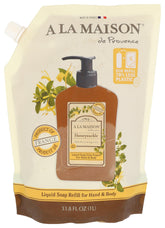 A LA MAISON Honeysuckle refill pouch for easy, eco-friendly refills.