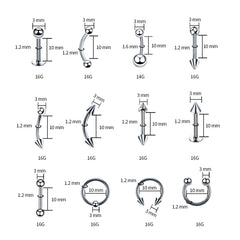 a-minusone 316L stainless steel piercing pieces, hypoallergenic and durable for daily wear.