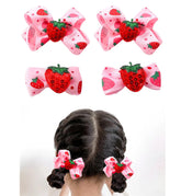 AACKS strawberry bow clip adds cute daily style for little girls.