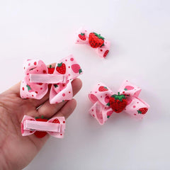 AACKS strawberry hairpin clip keeps tiny tresses secure during play.
