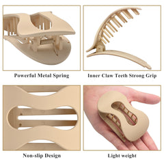 Aaiffey no-slip multi-tooth clip; securely grips various hair types.