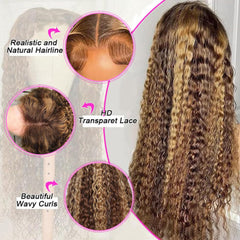 abbildung honey blonde color blends with skin tone for a natural look.