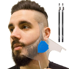 Aberlite ClearShaper 3.0 setup shows precise alignment for a clean beard line.