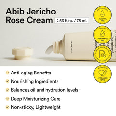 Close-up of Abib Jericho Rose Cream texture for smooth skin