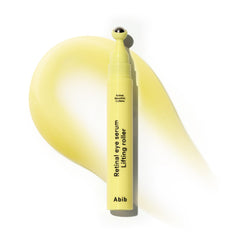 Abib Retinal Eye Serum con aplicador rodillo frío para refrescar el contorno ocular.