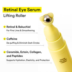 Abib Retinal Eye Serum cafeína para apoyar la reducción de hinchazón alrededor de los ojos.
