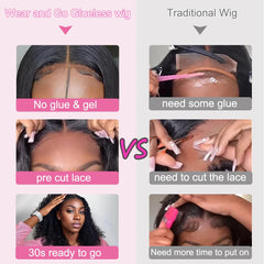 Ablvari Curly Bob Wig pre-plucked knots close-up reveals natural parting for realism.