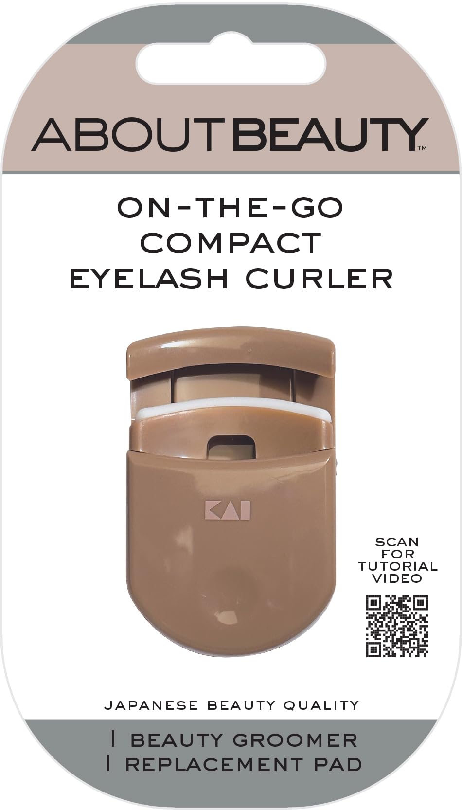 About Beauty On-The-Go eyelash curler in purse for quick touch-ups and lift