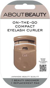 About Beauty On-The-Go eyelash curler in purse for quick touch-ups and lift