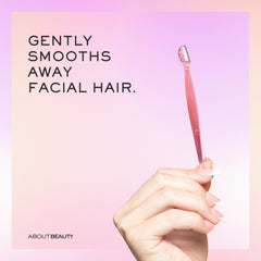 About Face facial razor 3ct close-up blade showing gentle shave capability