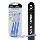 About Face Pro-Premium Razor packaging emphasizes premium quality and design.