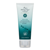 Absolutely Natural SPF15 sunscreen bottle provides mineral protection for daily use.