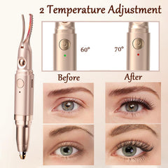 Acavado two-temperature modes for soft to thick lashes.