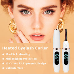 Acavado heated eyelash curler showing anti-burn design for safety.