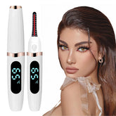 Acavado heated eyelash curler close-up with LED display for precise heat control.