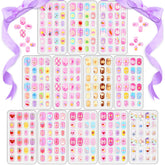 Acejoz uñas postizas 288 para niñas, set completo para juego y creatividad en casa.