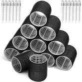 Acejoz big self-grip curlers rollers in black for voluminous curls
