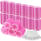 Acejoz large self-grip rollers for long hair, creating voluminous curls.