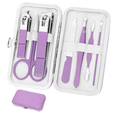 Aceoce manicure set with purple case, compact design for easy daily carry.