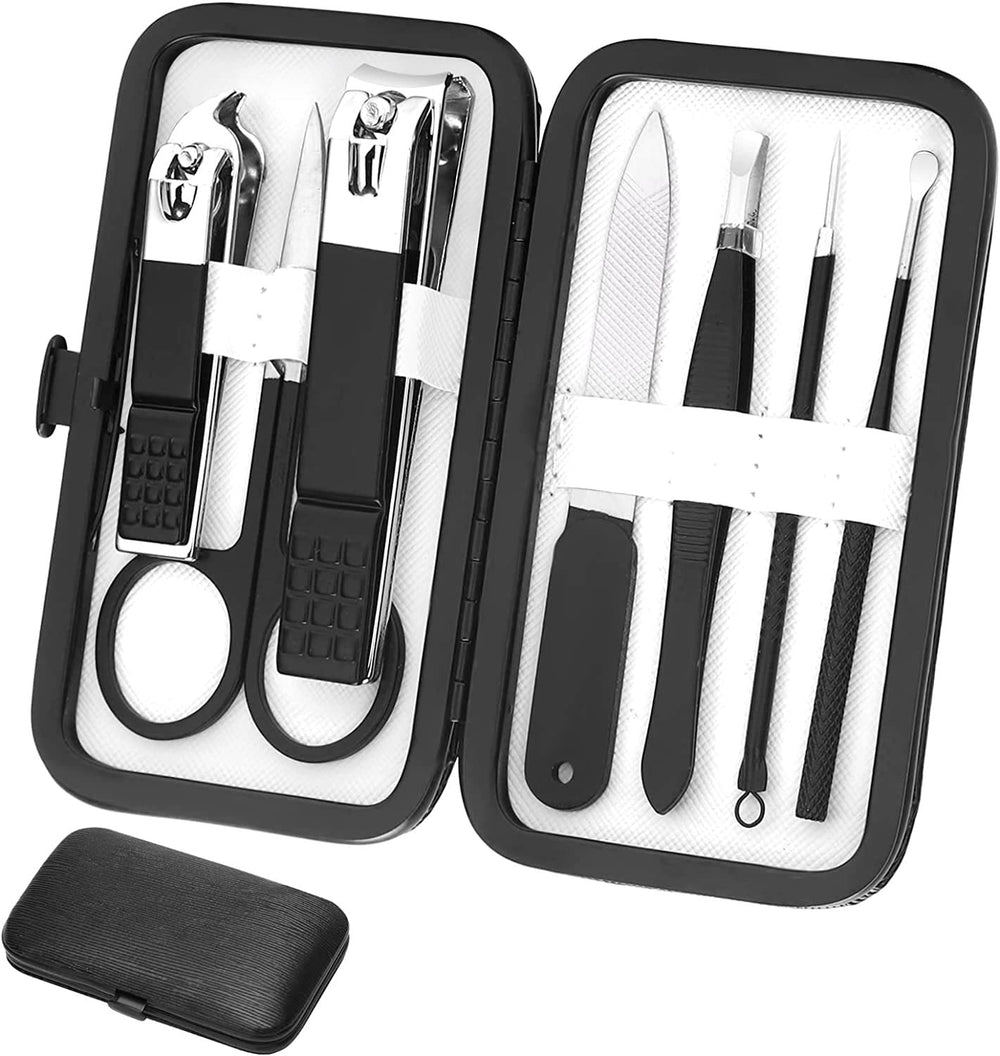Aceoce nail clippers set travel case closeup showcases compact grooming on the go.