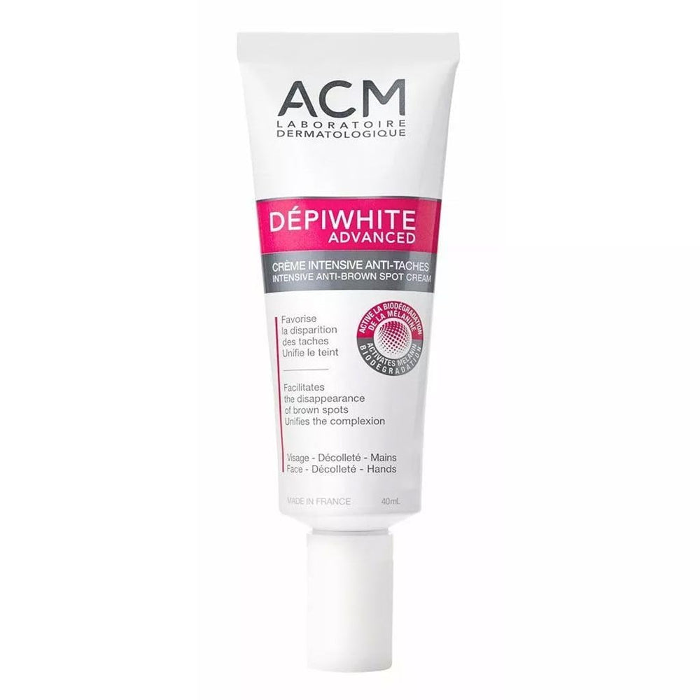 ACM Depi White 40ml tube packaging with brand logo for easy daily use