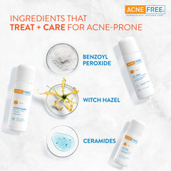 AcneFree tónico hamamelis mattificante deja la piel más equilibrada tras la limpieza.