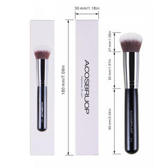 ACOSBRUOP round-top kabuki brush blends liquids and powders for even coverage