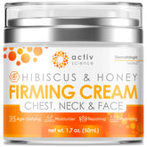 ACTIVSCIENCE Hibisco y Miel crema firmeza cuello, hidratación profunda para la piel.