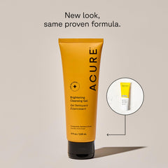 Textura gel del Acure Brightening Cleansing Gel para una limpieza suave