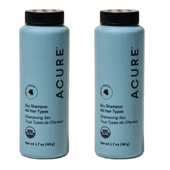 Acure champú en seco en polvo mini para cabello rubio y oscuro, refresca el cuero cabelludo