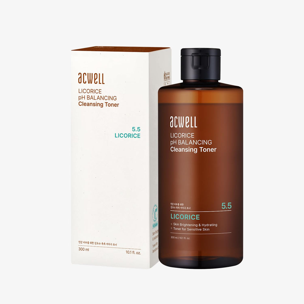 ACWELL Licorice toner bottle for balanced hydration for all skin types.