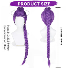 AD ADASTONE synthetic braid ponytail design, flame-retardant and tangle-free for reusable wear.