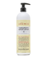 Adamia Therapeutic Repair Lotion bottle demonstrates fast absorption and non-greasy hydration