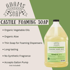 Adams Handmade Soap one-gallon jug ideal for refilling shared dispensers