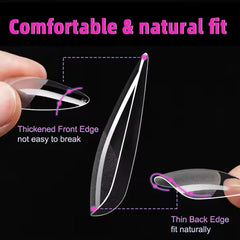 AddFavor almond nail tips durable ABS material fit your nails securely