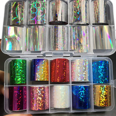 AddFavor nail foil sheet close-up highlighting easy application and shine.